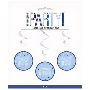 Glitz Blue & Silver Birthday Party Accessories & Tableware