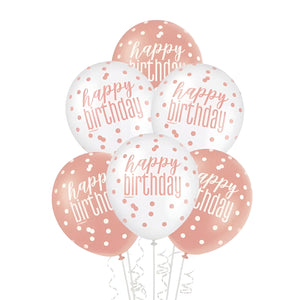 Glitz Rose Gold Birthday Party Accessories & Tableware