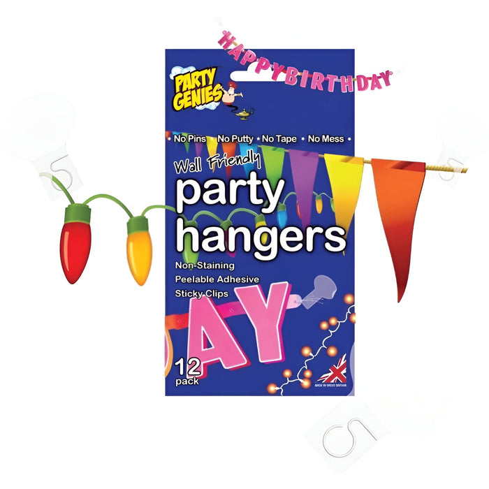 Party Genies - Wall Friendly Party Hangers (Pack of 12)