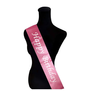 "Happy Birthday" Sash - Pink