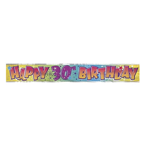 Happy Birthday Number Banner - (18th, 21st, 30th, 40th, 50th & 60th)