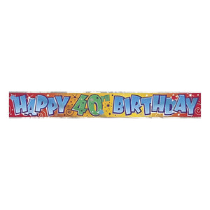 Happy Birthday Number Banner - (18th, 21st, 30th, 40th, 50th & 60th)