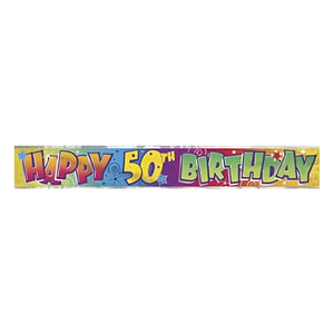 Happy Birthday Number Banner - (18th, 21st, 30th, 40th, 50th & 60th)