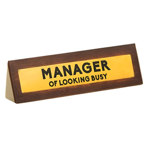 Wooden Desk Sign - "MANAGER"