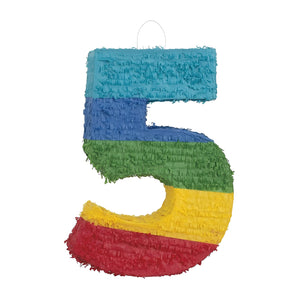 Piñata - Number "5" (Rainbow)