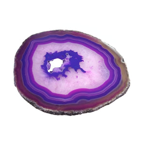 Agate Slice 3-4" - Purple