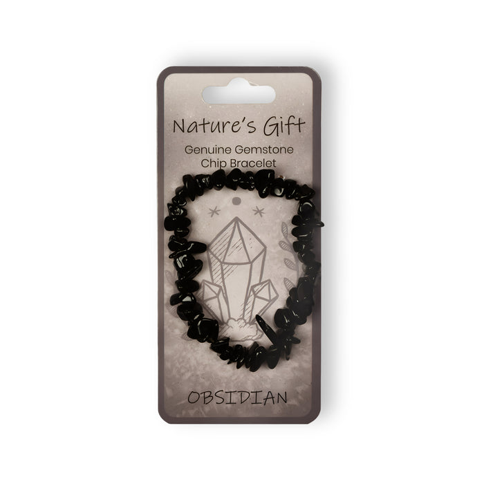 Nature's Gift Obsidian Chip Bracelet