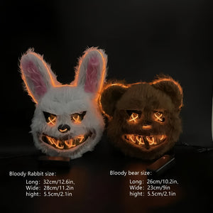 Spooky Rabbit Mask with Lights - Halloween