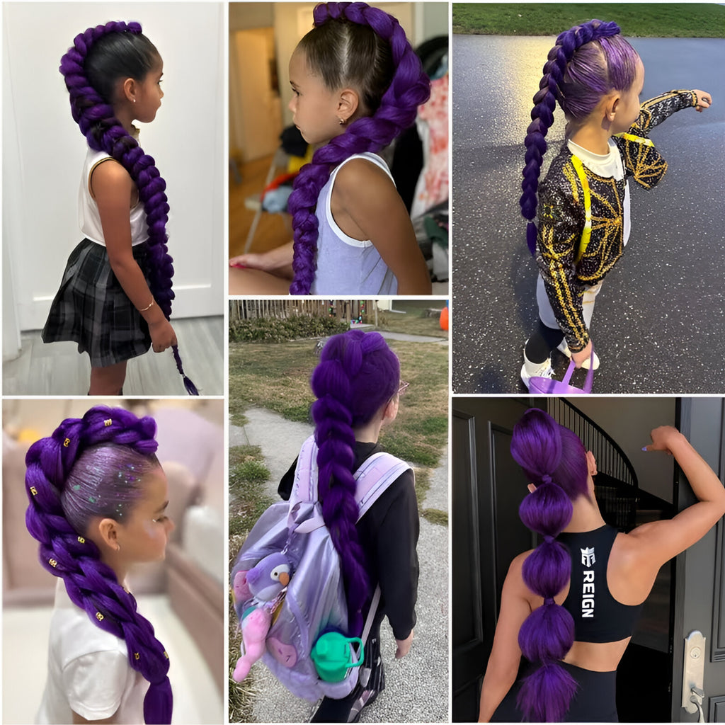 K-Pop Small Rumi Clip On Braided Wig (Kids)