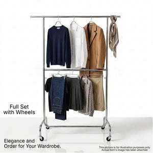 Mono Railed Outfits Hanger with Wheels (Used)
