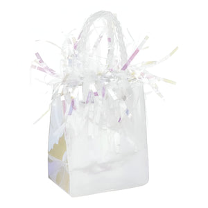 Gift Bag Shaped Balloon Weight - Iridescent