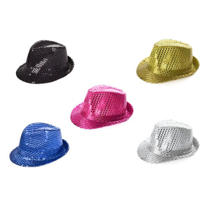 New Year Sequins Fedora Hat - Assorted Colours