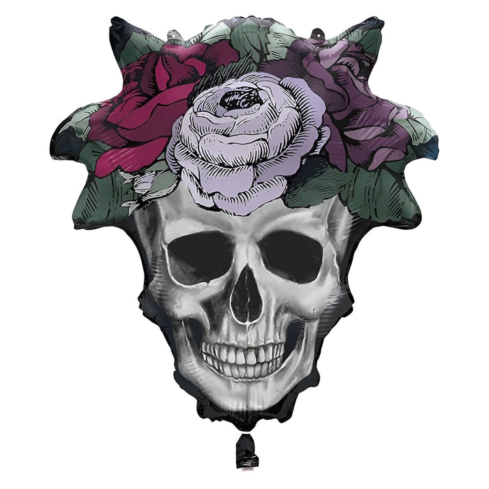 Floral Skull Helium Balloon - 21"