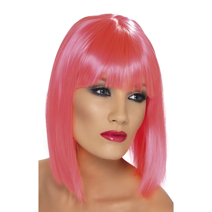 Glam Wig - Neon Pink (Adult)