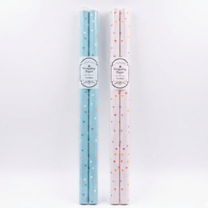 Hearts Blue/White Wrapping Roll 2pcs (ASRT)