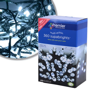 Christmas Lights 360 White LED Supabrights String Lights: Indoor or Outdoor