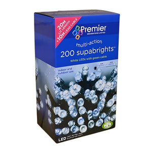 Christmas Lights 200 White LED Supabrights String Lights: Indoor or Outdoor