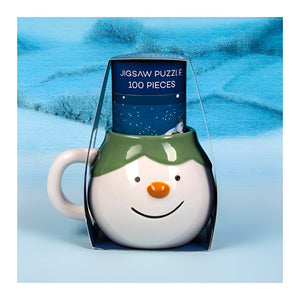 The Snowman Shaped Mug & Jigsaw Puzzle Set