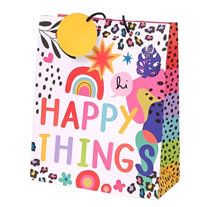 Gift Bag - Be Happy, Portrait Bag (Medium)