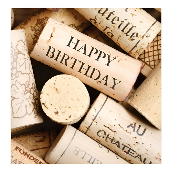 "Happy Birthday" Wine Cork - Card