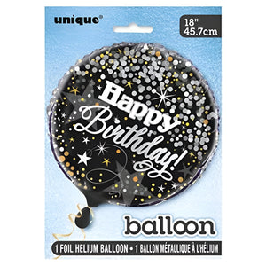 Glittering "Happy Birthday" Helium Balloon - 18"