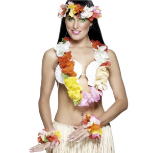 Hawaiian Deluxe Garland Set - Multi-Coloured (Adult)