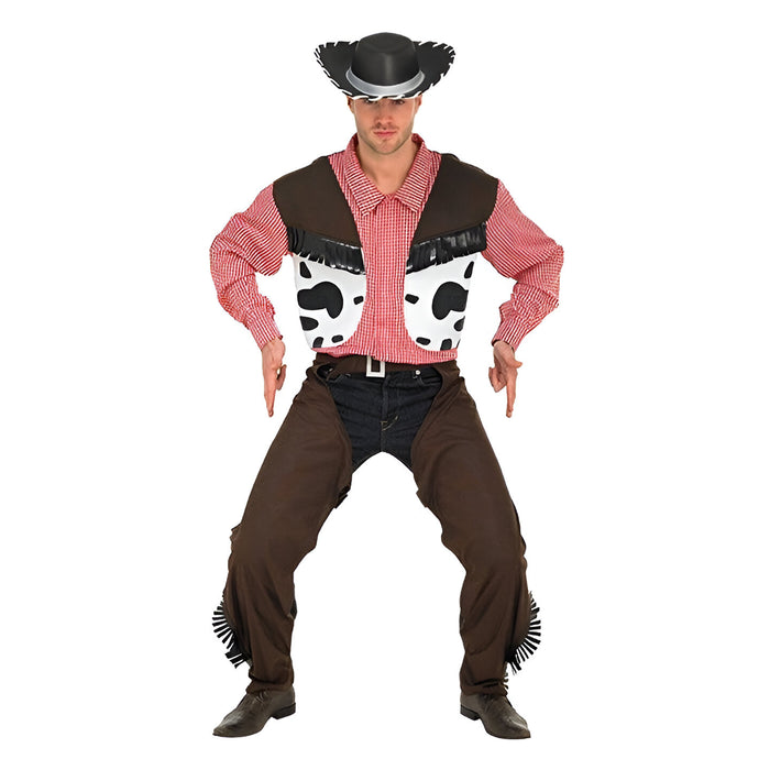 Cowboy Costume - Red (Adult)