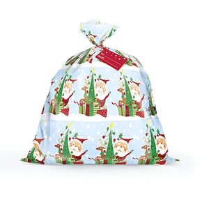 Santa Plastic Gift Bag -  Jumbo