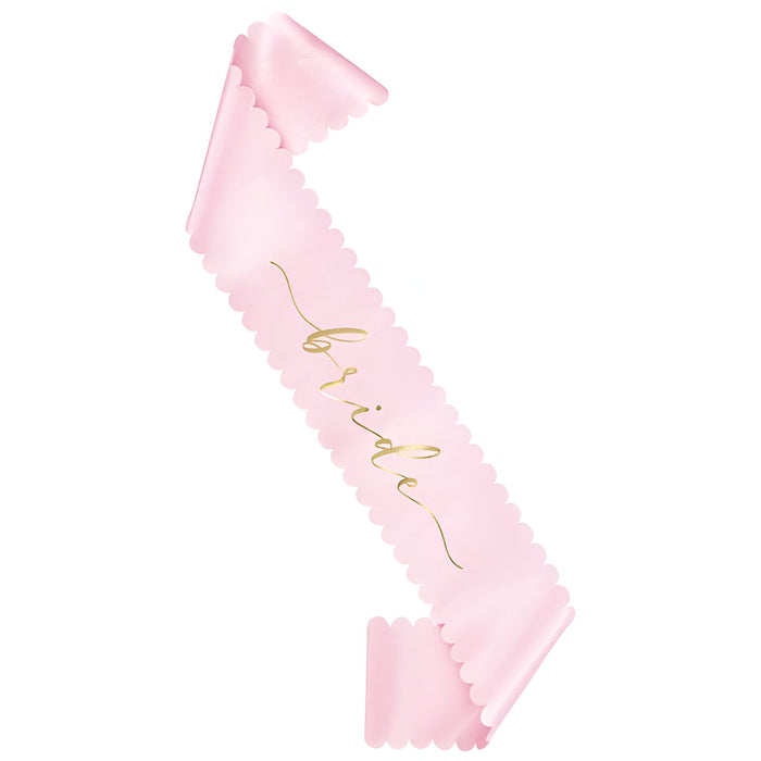 "Bride" Pink Party Sash