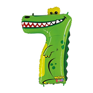 Zooloon Animal Balloon Number '7' Crocodile Helium Balloon - 40"