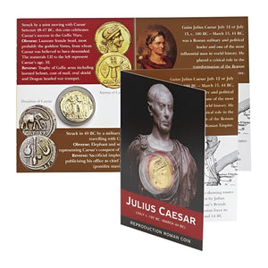 Replica Denarius Coin Pack (Gold Plated) - Julius Caesar