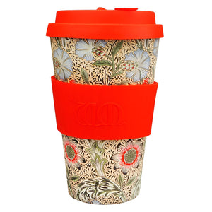 Ecoffee Cup 'William Morris Corncockle' - 14oz