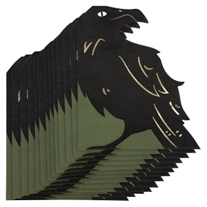 Halloween Crow Shaped Napkin - Pack of 16