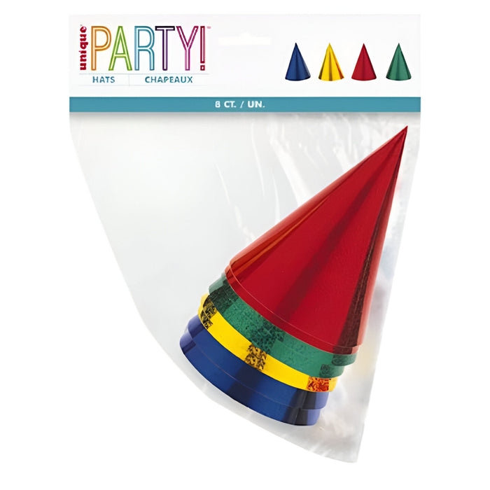 Prismatic Hats, Assorted - Pack of 8