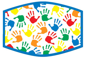 Face Protector (Kids) - Rainbow Hand Prints