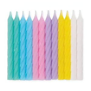 Birthday Candles, Assorted Colours - Pack of 24