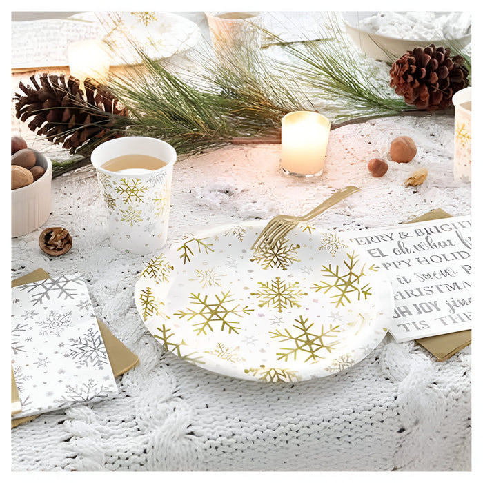 Silver & Gold SnowFlakes Party Accessories & Tableware