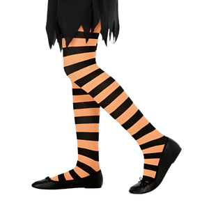 Striped Tights - Orange & Black (2-5yrs)