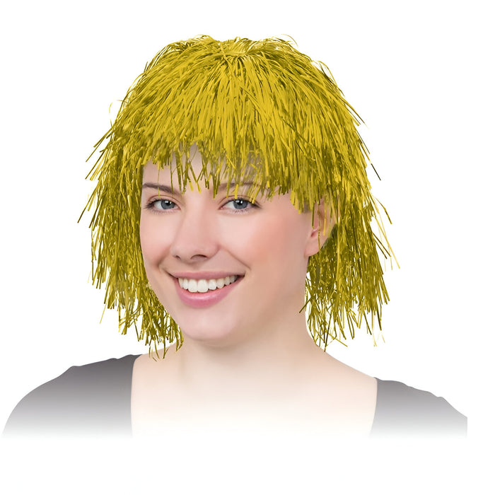 Tinsel Wig - Gold (Adult)