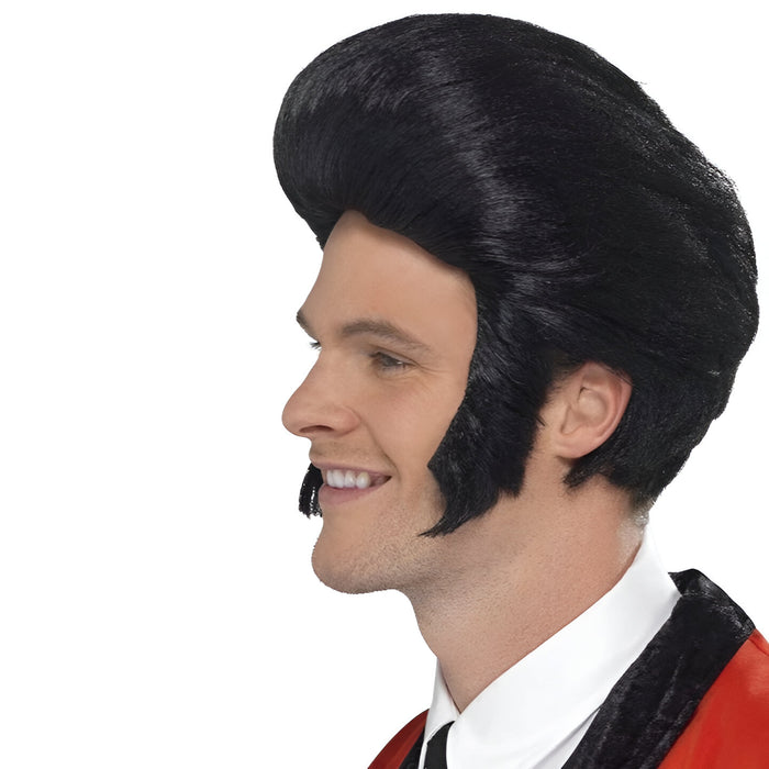 Super Quiff Wig - Black (Adult)