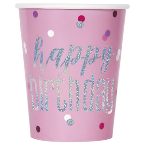 Glitz Pink & Silver Birthday Party Accessories & Tableware