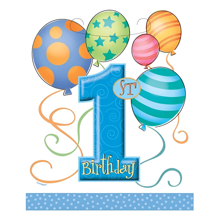 Blue Balloons "1st Birthday" Party Bags