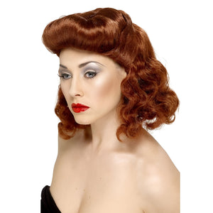 Pin Up Girl Wig - Auburn (Adult)