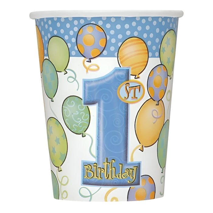 Blue Balloons "1st Birthday" Party Cups