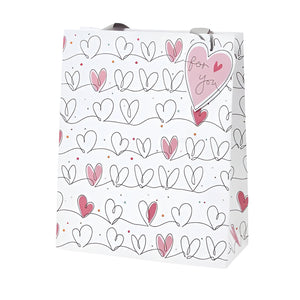 Gift Bag - Hearts, Portrait Bag (Medium)