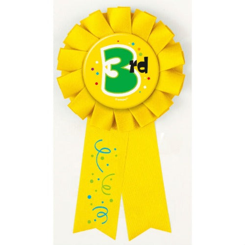 3rd Place Award Rosette - Yellow