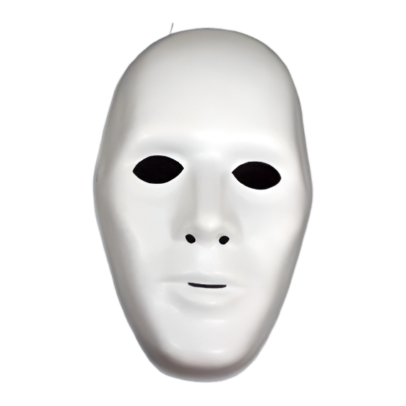 Deluxe Male Face Mask White