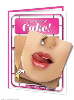 'Save Me Some Cake' Face Mat Card