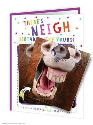 'There's Neigh Birthday Like Yours' Face Mat Card