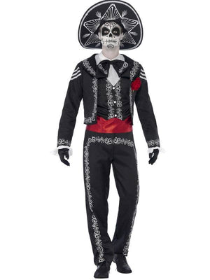 Day of the Dead Señor Bones Costume - (Adult)